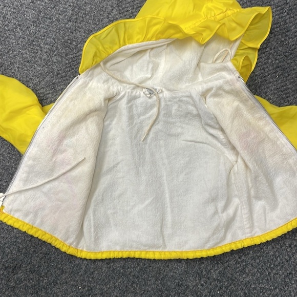 Sears Bright Yellow Hooded Jacket Vintage Giraffe Little Girls Baby Size 28-32m - Picture 8 of 8
